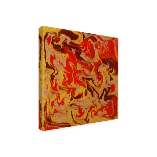 Hilary Winfield 'Liquid Industrial Red Orange' Canvas Art,24x24